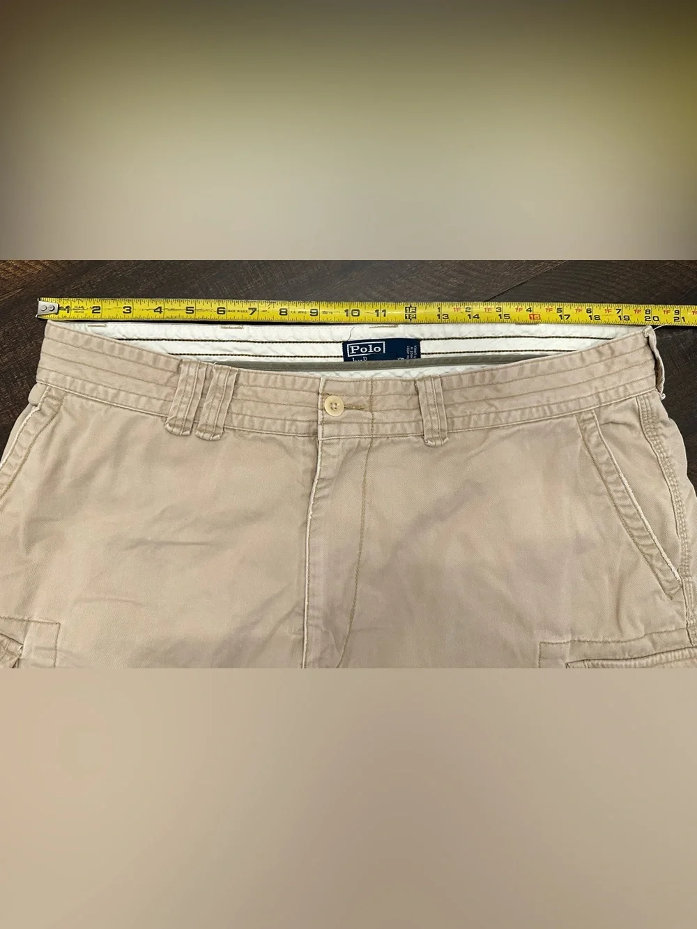 Vintage Polo Ralph Lauren Classic Fit Gellar Cargo Shorts Khaki-Size 40